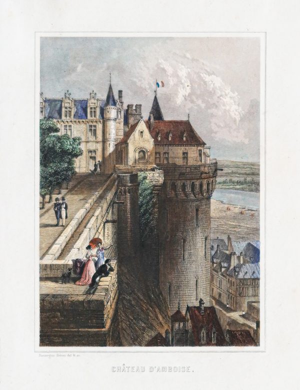Gravure ancienne du Château d’Amboise