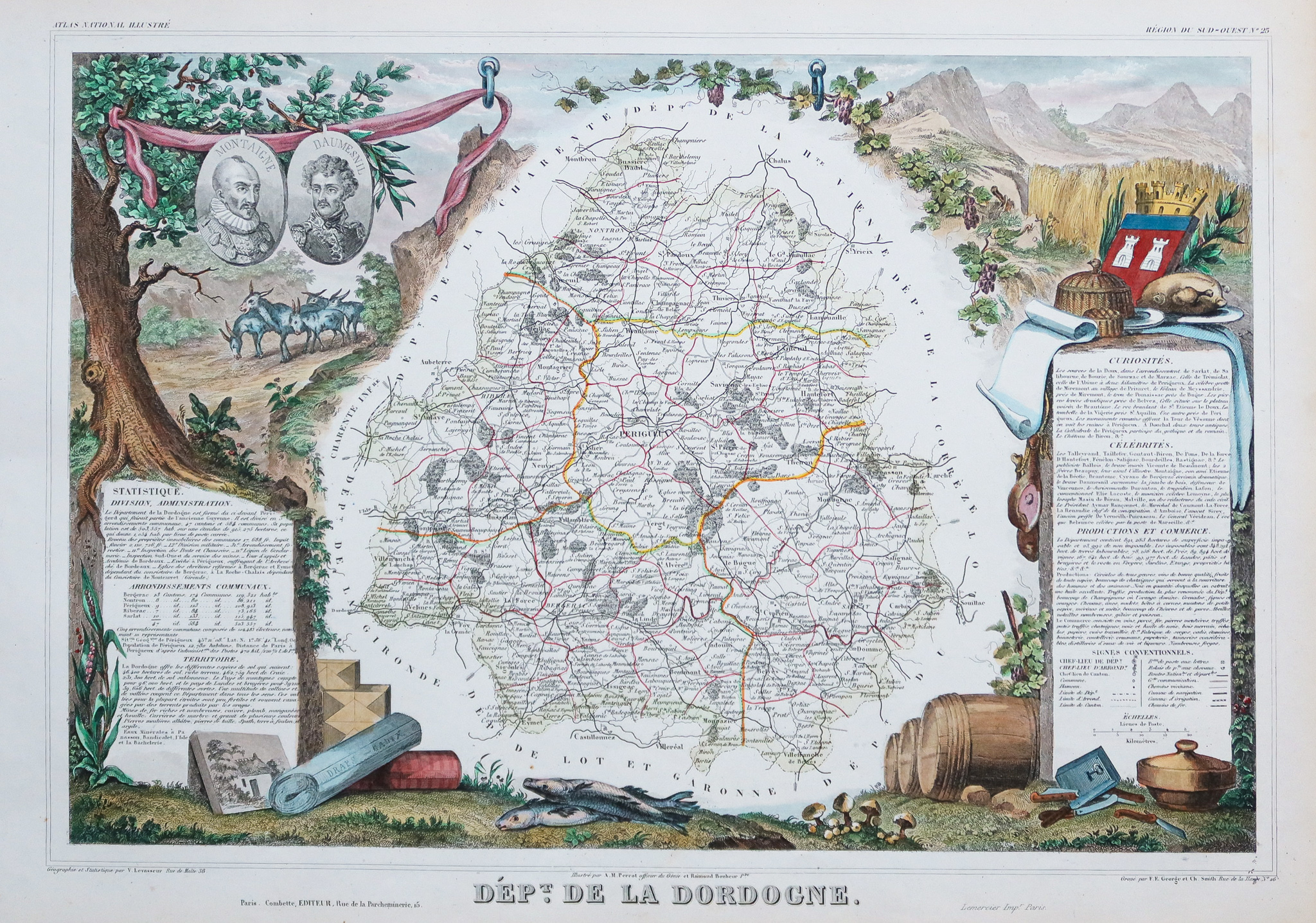 dordogne antique map