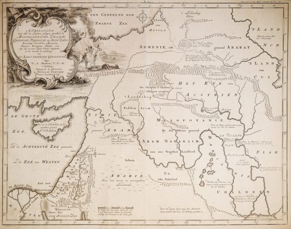 Carte géographique ancienne du Moyen-Orient
