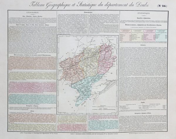 Carte originale du Doubs