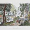 Lithographie ancienne - Vallée de la Grande Chartreuse