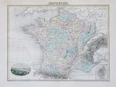 Carte géographique ancienne de la France en 1789