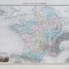 La Gaule sous les Romains - Carte géographique ancienne