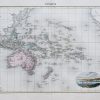 Carte géographique ancienne de l’Océanie
