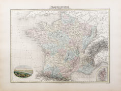 Carte géographique ancienne de la France en 1789
