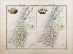 Carte géographique ancienne de la Palestine