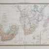 Carte géographique ancienne de l’Afrique méridionale