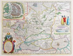 Carte géographique ancienne de la Russie - Moskva