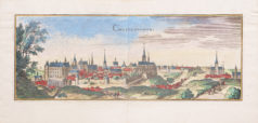 Gravure ancienne de la ville de Châteaudun