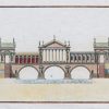 Architecture de Palais italiens - Gravure ancienne