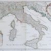 Carte géographique ancienne de l’Italie