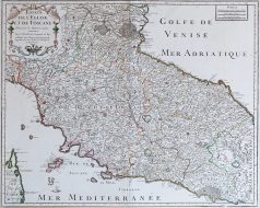 Carte géographique ancienne de la Toscane