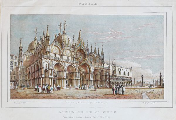 Lithographie ancienne de Venise