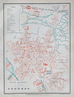 Plan ancien de la ville de Bourges