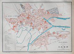 Plan ancien de la ville de Caen