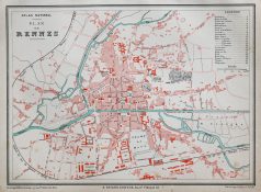 Plan ancien de la ville de Rennes
