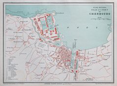 Plan ancien de la ville de Cherbourg