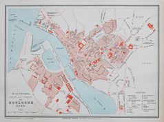 Plan ancien de la ville de Boulogne-sur-Mer