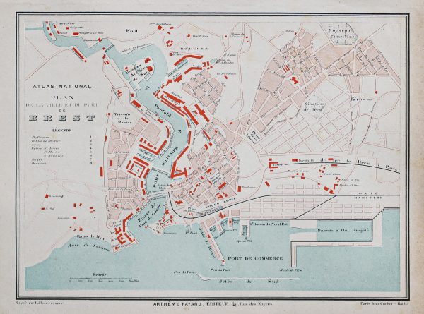 Plan ancien de la ville de Brest