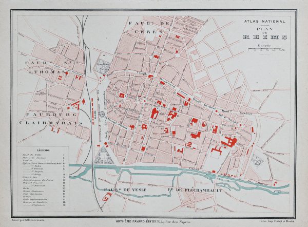 Plan ancien de la ville de Reims