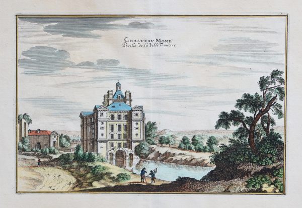 Gravure ancienne du Château de Maulnes