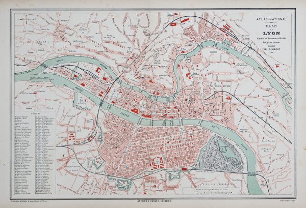 Plan ancien de la ville de Lyon