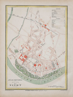 Plan ancien de la ville de Vichy