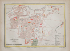 Plan ancien de la ville de Clermont-Ferrand