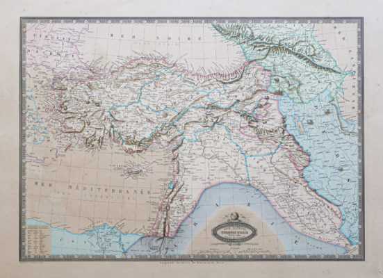 Carte ancienne de la Turquie d'Asie