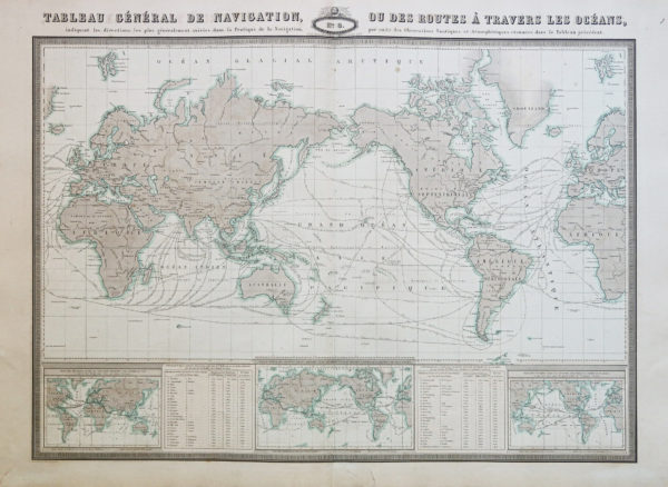 Carte marine ancienne de navigation
