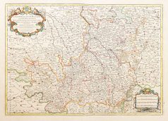 Carte géographique ancienne de l'Auvergne