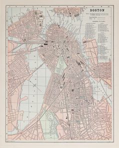 Plan ancien de Boston