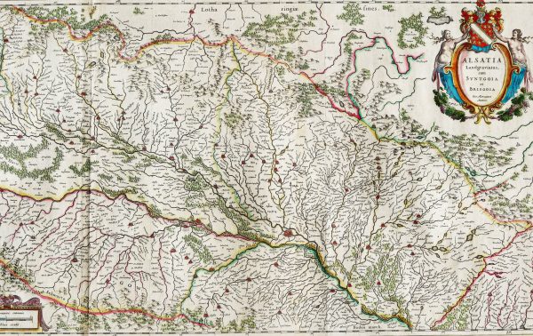 Carte ancienne de l’Alsace et du Rhin