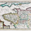 Carte géographique ancienne de la Bretagne et Normandie