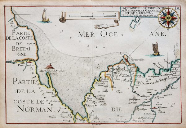 Carte Marine ancienne de la Baie du Mont Saint Michel