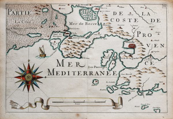 Carte Marine ancienne de la rade de Marseille
