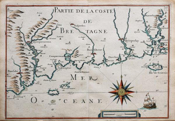 Carte Marine ancienne de Pont-Aven