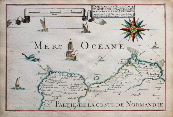 Carte Marine ancienne du Cotentin