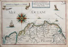 Carte Marine ancienne du nord de la France