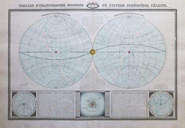Carte céleste ancienne du système Sphéroïdal