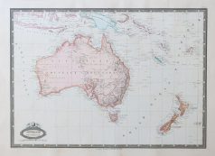 Carte géographique ancienne de l’Australie - Nouvelle Zélande