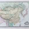 Carte géographique ancienne de la Chine et du Japon