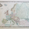 Carte géographique ancienne de l’Europe