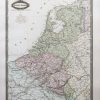 Carte géographique ancienne de la Belgique et Hollande