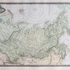 Carte géographique ancienne de la Sibérie
