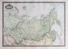 Carte géographique ancienne de la Sibérie