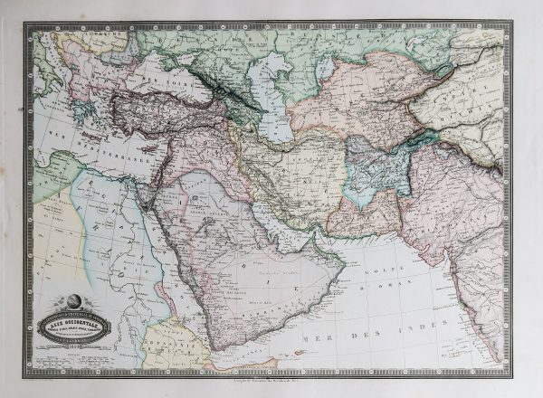 Carte géographique ancienne de l’Asie Occidentale