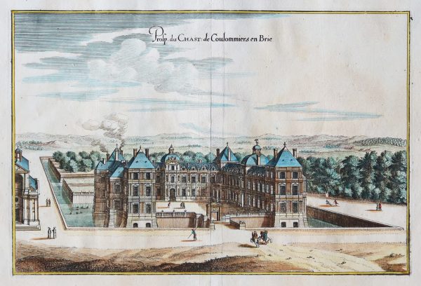 Gravure ancienne du Château de Coulommiers en Brie