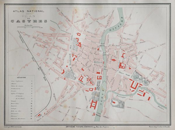 Plan ancien de la ville de Castres