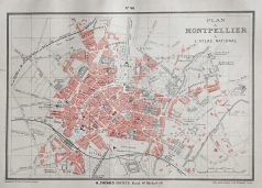Plan ancien de la ville de Montpellier